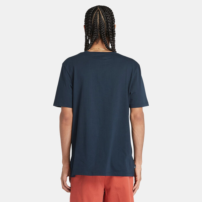 Timberland Men's Stack Logo T-Shirt Blue Timberland Men's Stack Logo T-Shirt Blue image number 1