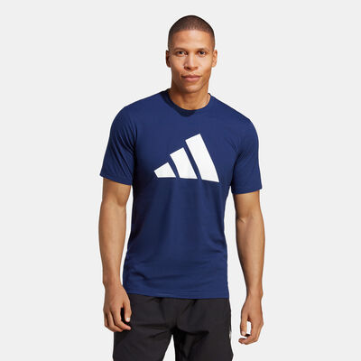 adidas Men's Train Essentials Feelready Logo Training T-Shirt Blue