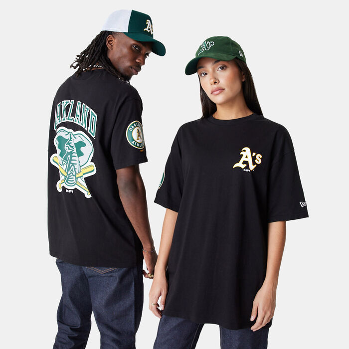 New Era Men's MLB Large Logo Oversized Oakland Athletics T-Shirt Black New Era Men's MLB Large Logo Oversized Oakland Athletics T-Shirt Black image number 0