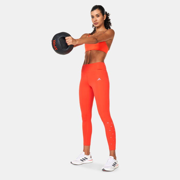 adidas Women's Train Essentials BLUV 7/8 Leggings Red adidas Women's Train Essentials BLUV 7/8 Leggings Red image number 2