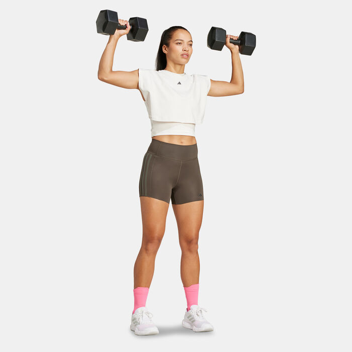 adidas Women's Power 3-Stripes Training Tank Top White adidas Women's Power 3-Stripes Training Tank Top White image number 2