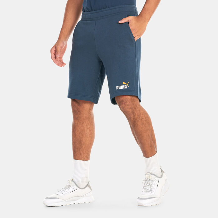 PUMA Men's Essentials+ Two-Tone Shorts Blue PUMA Men's Essentials+ Two-Tone Shorts Blue image number 0