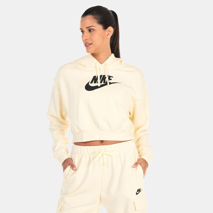 Nike Women's Cropped Graphic Hoodie Ivory image number 0