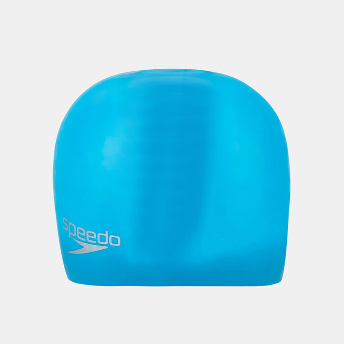 Speedo Plain Moulded Cap Blue Speedo Plain Moulded Cap Blue image number 1
