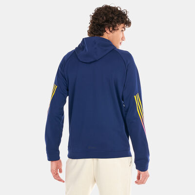 adidas Men's Train Icons 3-Stripes Training Hoodie Blue