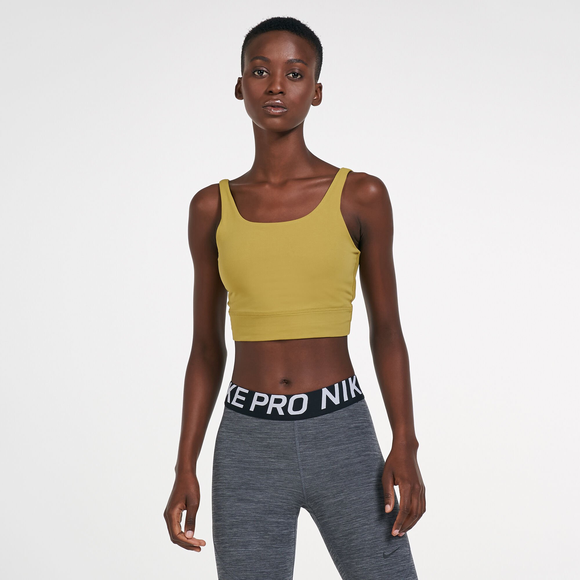 Buy Nike Women s Yoga Luxe Infinalon Metallic Tank Top Green in