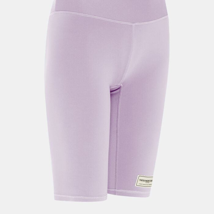 The Giving Movement Women's Recycled Longline Bike Shorts Purple The Giving Movement Women's Recycled Longline Bike Shorts Purple image number 2