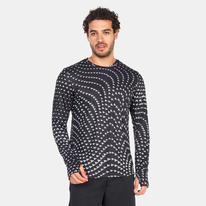 adidas Men's Brand Love Graphic Long Sleeve T-Shirt Black image number 0