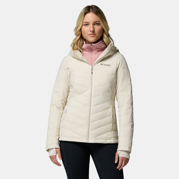 Columbia Women's Joy Peak II Hooded Insulated Hiking Jacket Beige image number 0