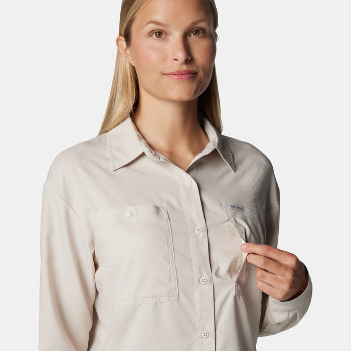 Columbia Women's Silver Ridge Utility Lite Shirt Beige image number 3