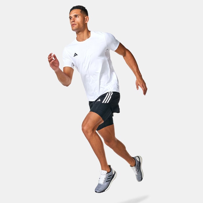 adidas Men's Adizero Essentials Running T-Shirt White adidas Men's Adizero Essentials Running T-Shirt White image number 2