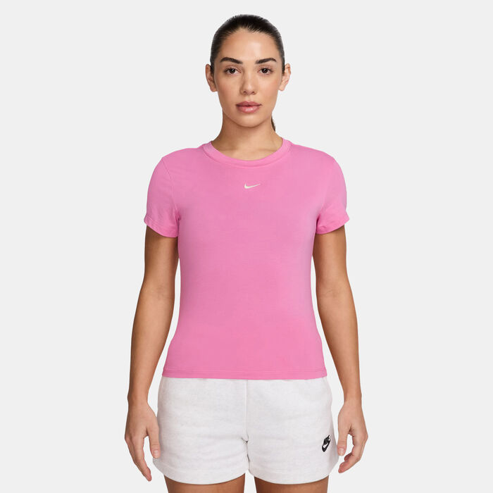 Nike Women's Sportswear Chill Knit T-Shirt Pink Nike Women's Sportswear Chill Knit T-Shirt Pink image number 0