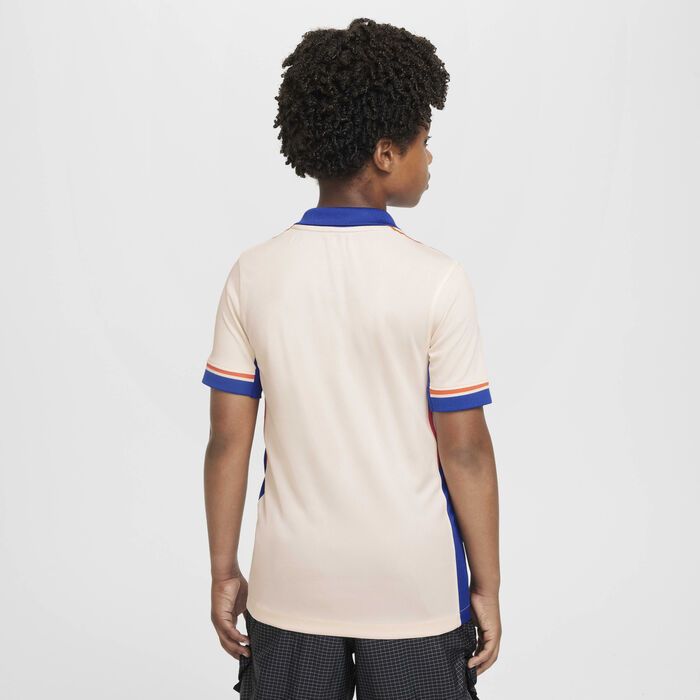 Nike Kids' Chelsea F.C. 2024/25 Stadium Away Dri-FIT Football Replica Shirt Peach Nike Kids' Chelsea F.C. 2024/25 Stadium Away Dri-FIT Football Replica Shirt Peach image number 1