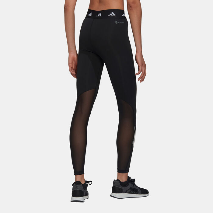 adidas Women's Techfit 3-Stripes Leggings Black adidas Women's Techfit 3-Stripes Leggings Black image number 1
