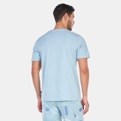 PUMA Men's Graphics Triple Logo T-Shirt Blue