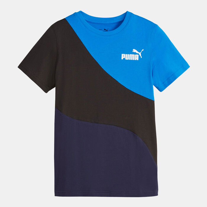 PUMA Kids' POWER Cat T-Shirt (Older Kids) Blue PUMA Kids' POWER Cat T-Shirt (Older Kids) Blue image number 0