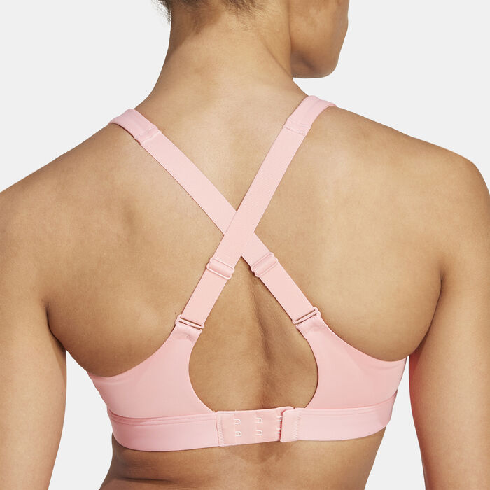adidas Women's TLRDREACT High-Support Training Sports Bra Pink image number 4
