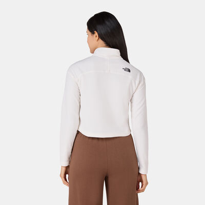 The North Face Women’s 100 Glacier 1/4-Zip Crop Top White The North Face Women’s 100 Glacier 1/4-Zip Crop Top White