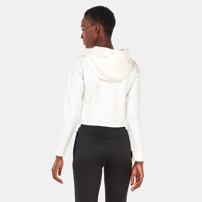 SQUATWOLF Women's She Wolf Crop Hoodie White SQUATWOLF Women's She Wolf Crop Hoodie White image number 1