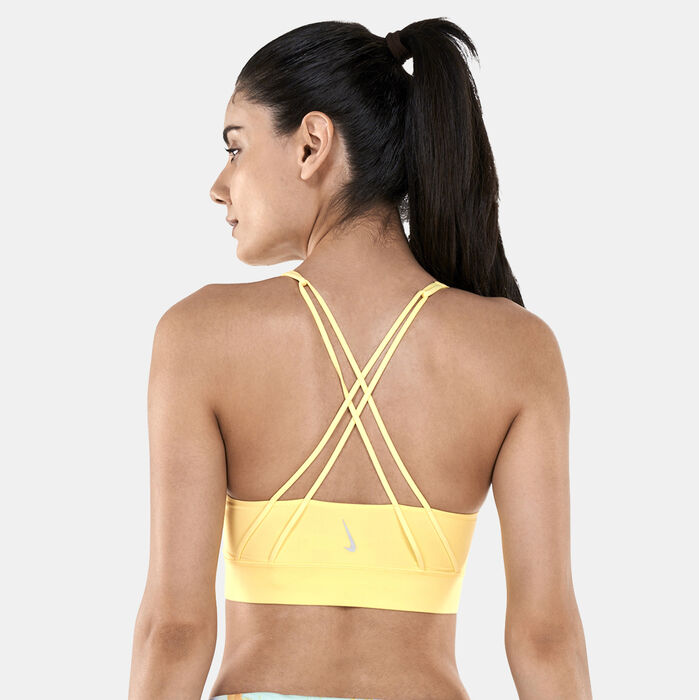 Nike Women's Swoosh Luxe Sports Bra yellow Nike Women's Swoosh Luxe Sports Bra yellow image number 1