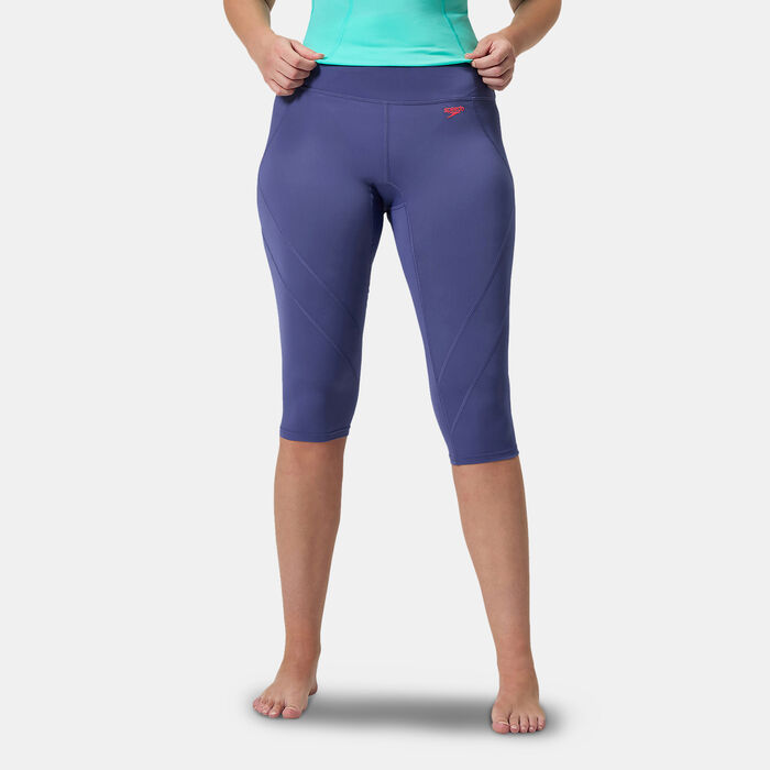 Speedo Women's Panel 3/4 Swimming Pants Purple Speedo Women's Panel 3/4 Swimming Pants Purple image number 0