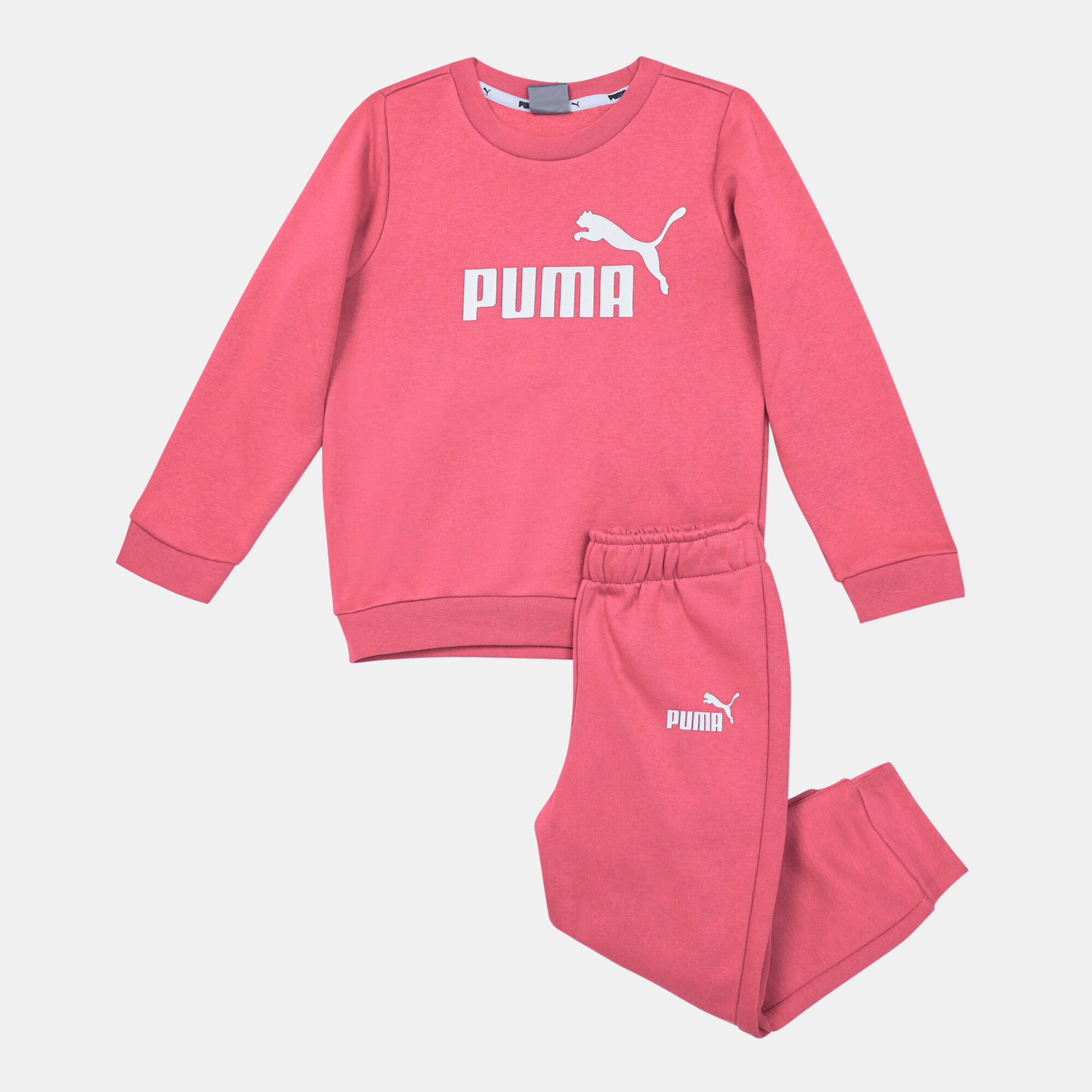 Kids Essentials Minicats Sweatshirt and Sweatpants Set Pink PUMA in KSA SSS