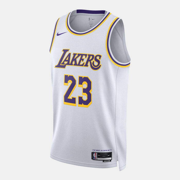 Nike Men's NBA 22/23 Los Angeles Lakers Association Edition Swingman Basketball Jersey White Nike Men's NBA 22/23 Los Angeles Lakers Association Edition Swingman Basketball Jersey White image number 0