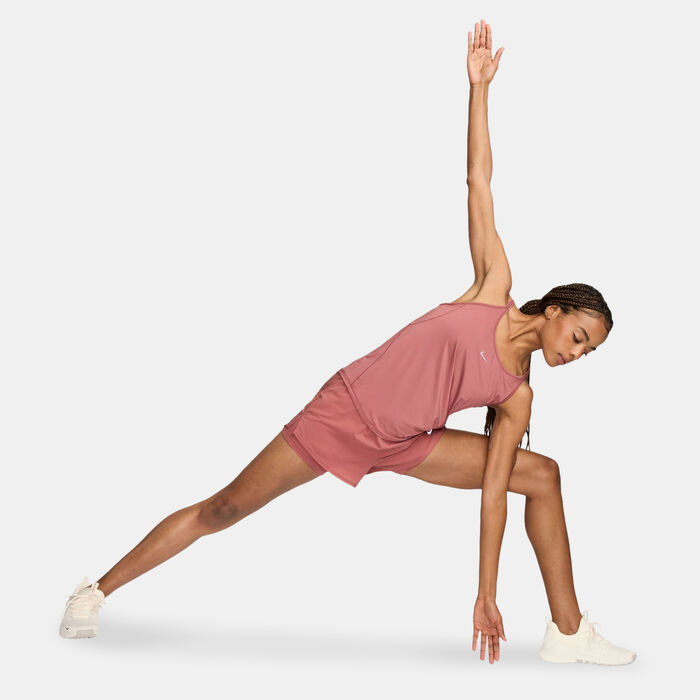 Nike Women's One Classic Dri-FIT Strappy Tank Top Pink image number 2