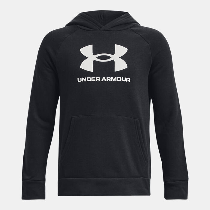 Under Armour Kids' Rival Fleece Big Logo Hoodie Black image number 0