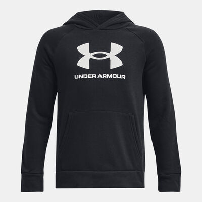 Under Armour Kids' Rival Fleece Big Logo Hoodie Black Under Armour Kids' Rival Fleece Big Logo Hoodie Black