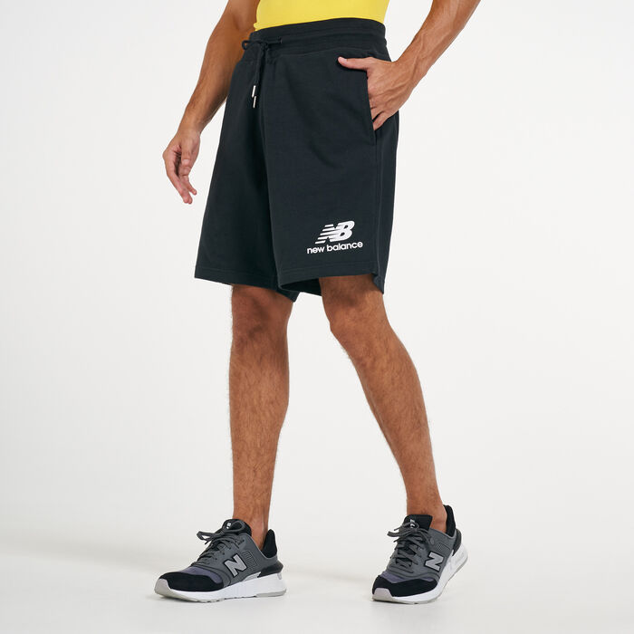 New Balance Men's Essentials Stacked Logo Shorts Black image number 0