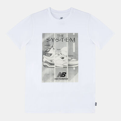 New Balance Kids' System Graphic T-Shirt And Shorts Set White
