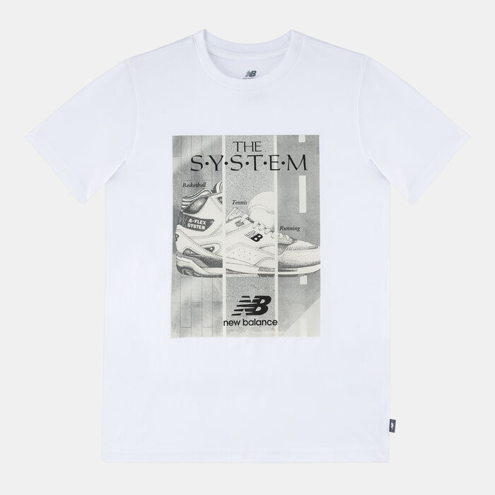 New Balance Kids' System Graphic T-Shirt And Shorts Set White image number 1