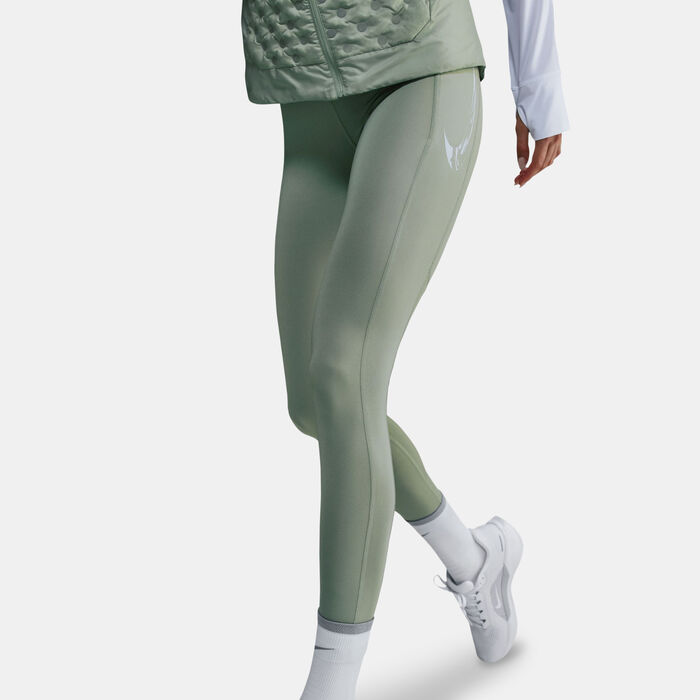 Nike Women's Fast 7/8 Running Leggings Green image number 4