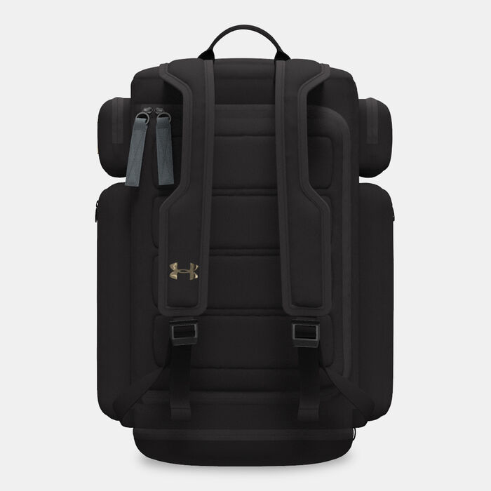 Under Armour Men's Project Rock Duffle Backpack Black Under Armour Men's Project Rock Duffle Backpack Black image number 1