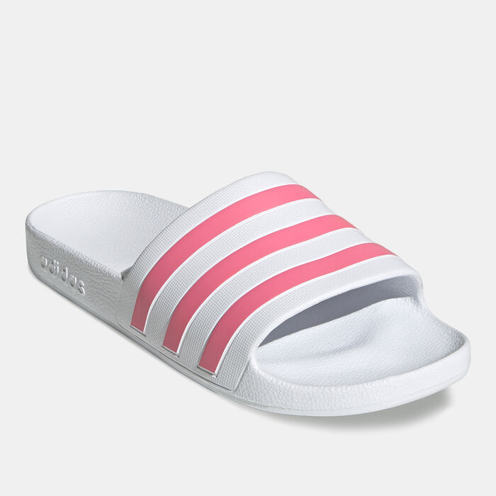 adidas Women's Adilette Aqua Slides Red adidas Women's Adilette Aqua Slides Red image number 1