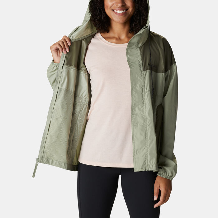 Columbia Women's Flash Challenger™ Novelty Windbreaker Jacket Green Columbia Women's Flash Challenger™ Novelty Windbreaker Jacket Green image number 2