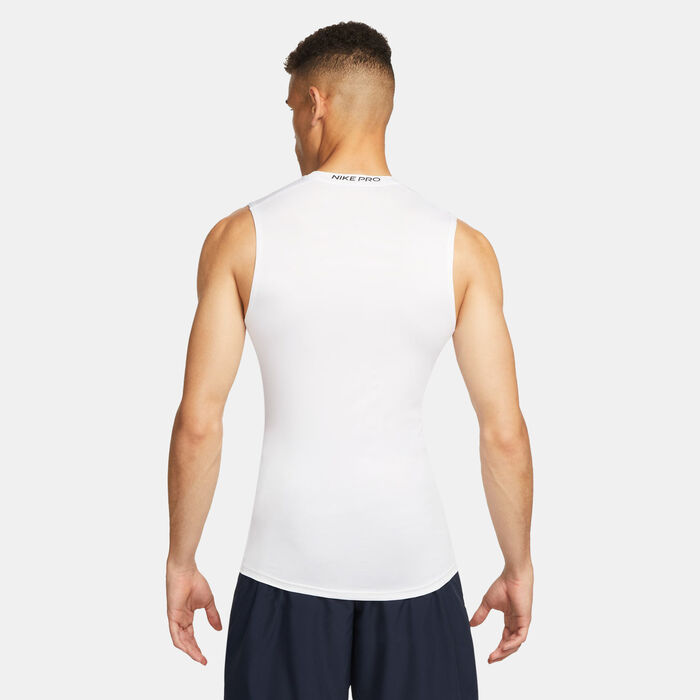 Nike Men's Pro Dri-FIT Fitness Top White Nike Men's Pro Dri-FIT Fitness Top White image number 1