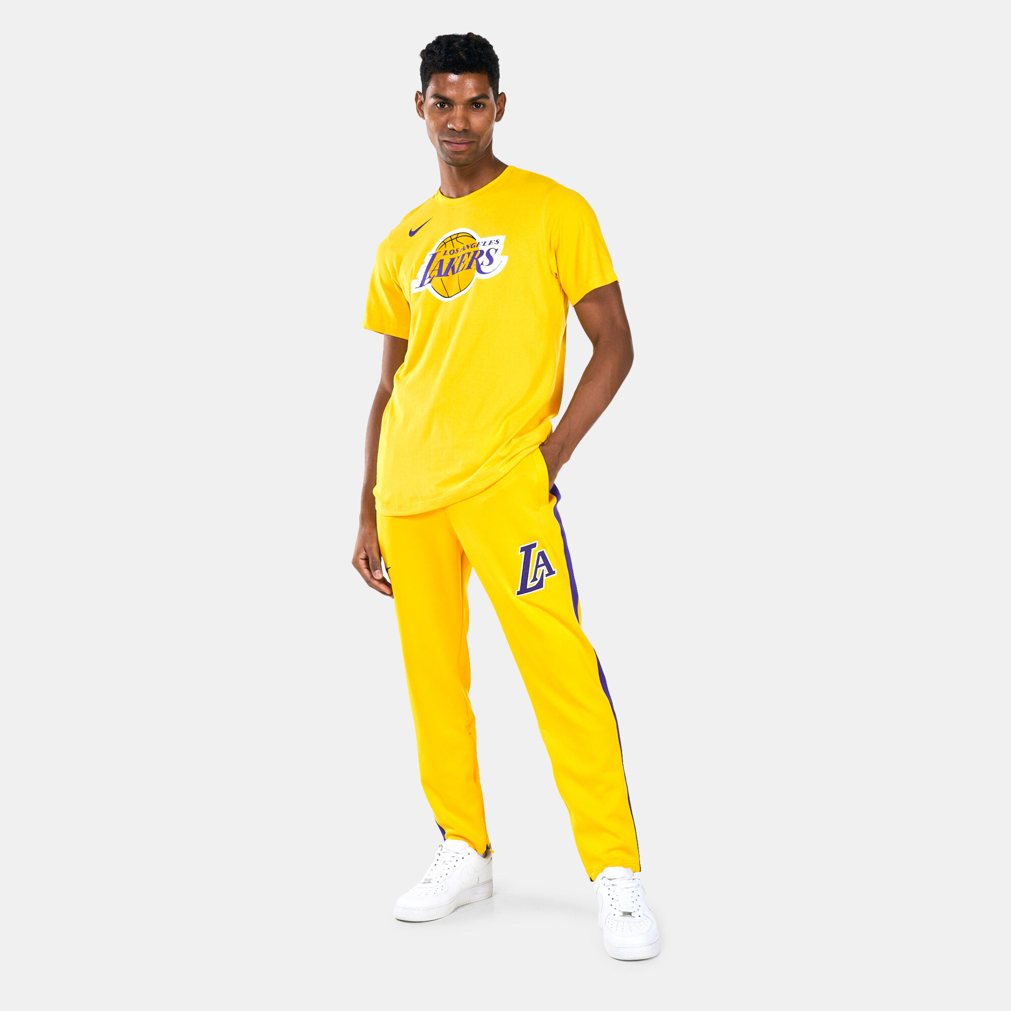 Men s Los Angeles Lakers Dri FIT NBA Logo T Shirt Purple Nike in KSA SSS