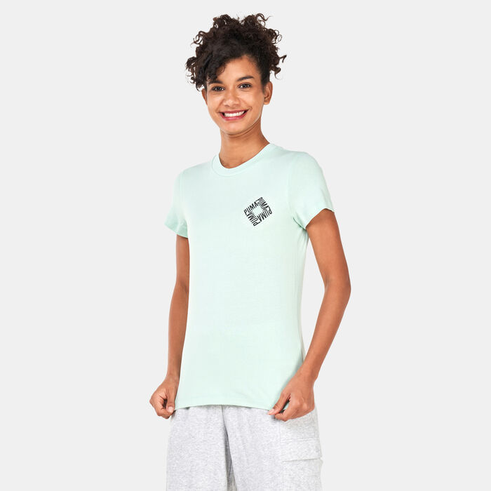 PUMA Women's SWxP Graphic T-Shirt Green image number 0