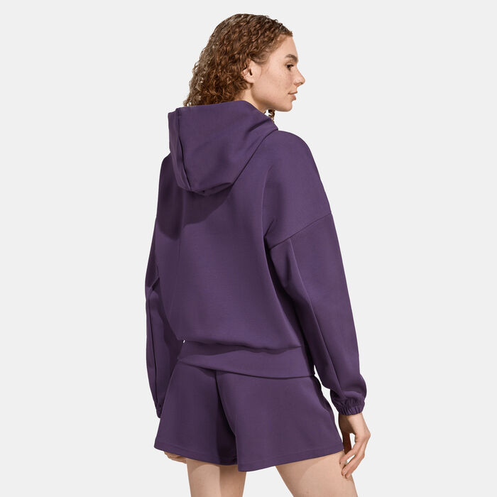 adidas Women's Future Icons Small Logo Hoodie Purple adidas Women's Future Icons Small Logo Hoodie Purple image number 1