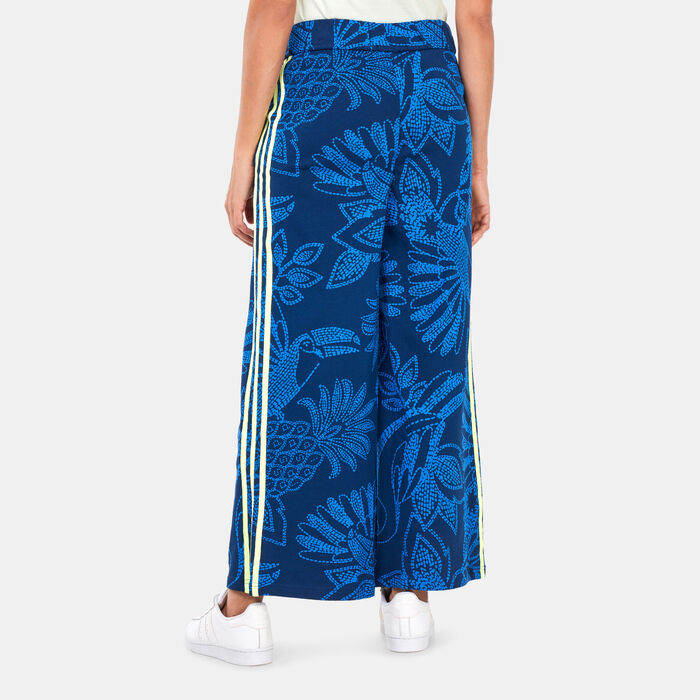 adidas Women's FARM Rio Wide-Leg Track Pants Blue adidas Women's FARM Rio Wide-Leg Track Pants Blue image number 1