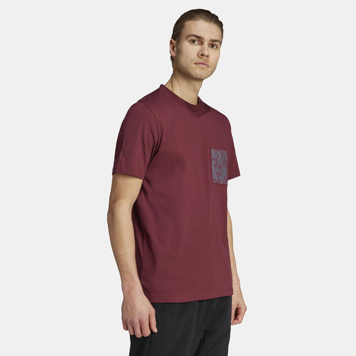 adidas Men's Terrex Graphic Pocket Print T-Shirt Maroon adidas Men's Terrex Graphic Pocket Print T-Shirt Maroon image number 2