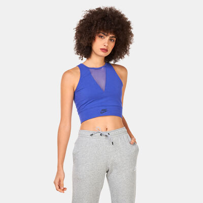 Nike Women's Sportswear Crop Dance Tank Top Blue