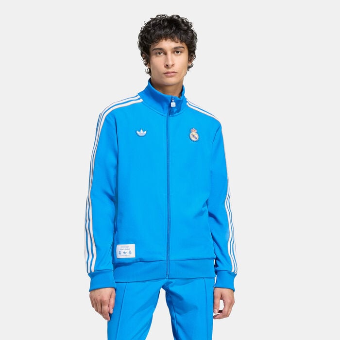 adidas Men's Real Madrid Terrace Icons Track Jacket Blue adidas Men's Real Madrid Terrace Icons Track Jacket Blue image number 0