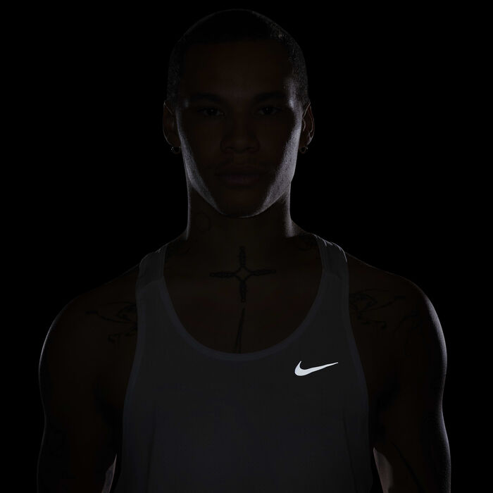 Nike Men's Fast Dri-FIT Running Vest White Nike Men's Fast Dri-FIT Running Vest White image number 6