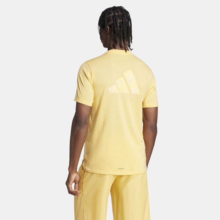 adidas Men's Logo Training T-Shirt Orange image number 1