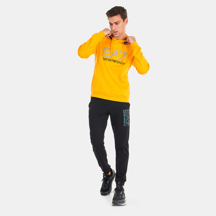 EA7 Emporio Armani Men's Graphic Train Pullover Hoodie yellow EA7 Emporio Armani Men's Graphic Train Pullover Hoodie yellow image number 2