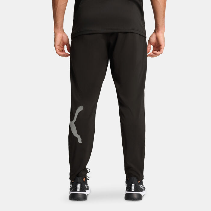 PUMA Men's Train All Day Big Logo Woven Pants Black PUMA Men's Train All Day Big Logo Woven Pants Black image number 1