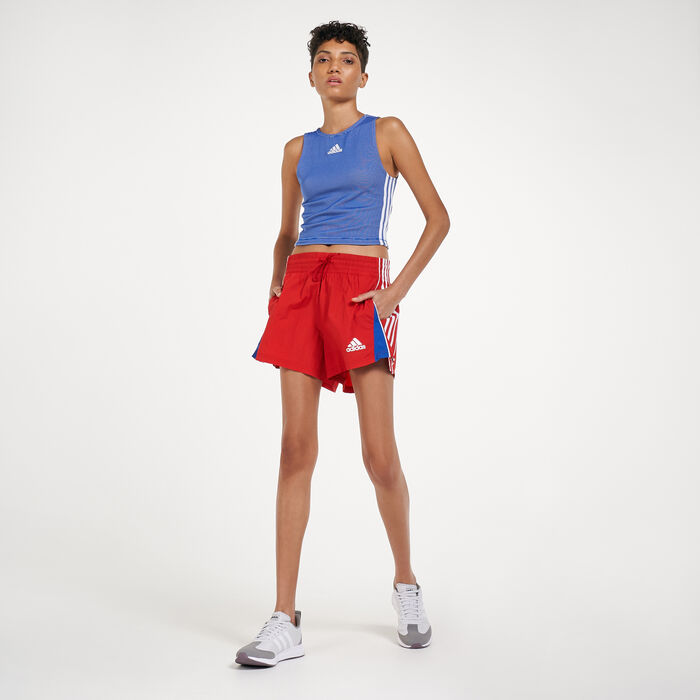 Women's Colourblock 3-Stripes Shorts Women's Colourblock 3-Stripes Shorts image number 2
